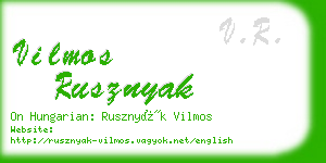 vilmos rusznyak business card